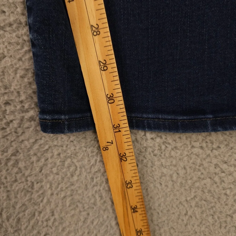 Levis 512 Jeans Womens 12 Blue Perfectly Slimming Straight Leg Stretch Dark Wash - Picture 9 of 16